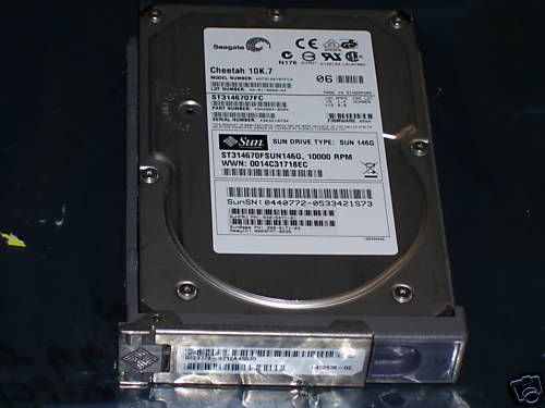 Sun 146GB XRA FC1CB 146G10K FC 540 6605 ONE YEAR  