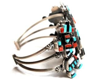 Freddie Maloney & Betty Natachu Navajo Zuni Cuff Good 1  