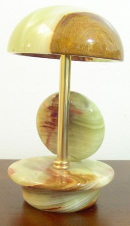 Green MARBLE DESK CLOCK WATCH HAND POLISH New  