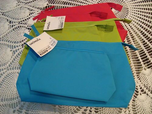 IKEA GRONSKA Make Up Toiletry Bag Set of 2 NWT  