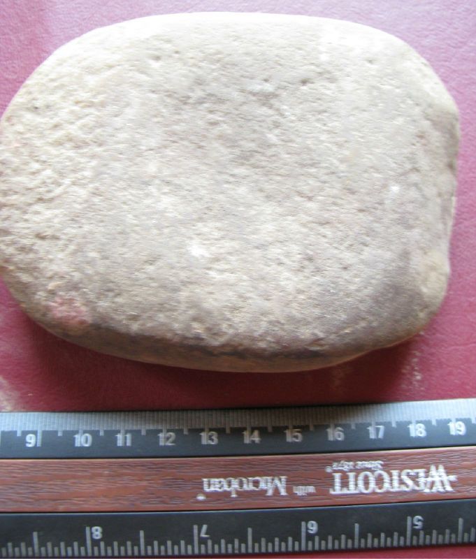 AMERICAN INDIAN NUTTING STONE from ARKANSAS 7230  