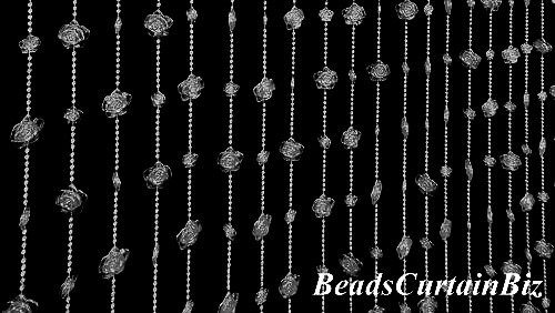 22Black Rose Flower(Doorway/Window)Decor Beads Curtain  