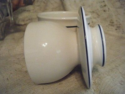 White/Navy Stripes Stoneware~Napro~Butter Keeper~NR~  