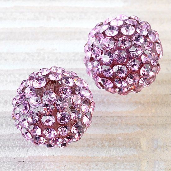   20pcs 12mm Crystal Resin Disco Ball Findings Charm Loose Beads Jewelry