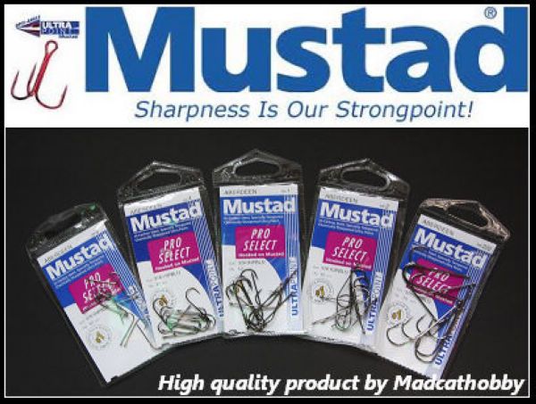 Mustad Fishing Hooks   #4 Aberdeen Long Shank Pro Select 3261 24pcs 