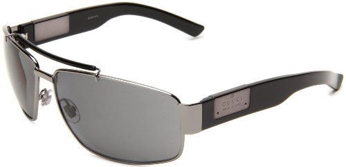 GUCCI 1856/S Mens Dark Ruthenium/Gray Polarized 0REQ AH 65mm 