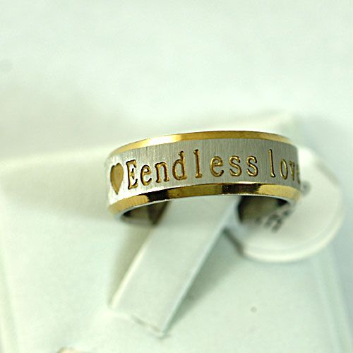 b8922 Sz 12.5 Men Wedding Carved LOVE Stainless 316L Steel Ring 