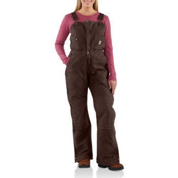 Carhartt WR027Women’s Sandstone Bib Overall/Quilt Line  