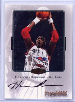 Hakeem Olajuwon Fleer FreshINK AUTO Houston Rockets  