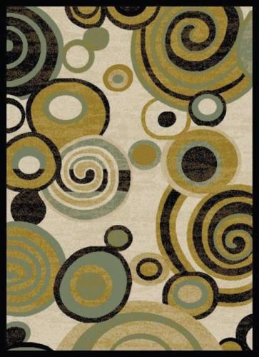 CIRCLES SWIRLS MODERN CONTEMPORARY 5x8 AREA RUG RUGS  