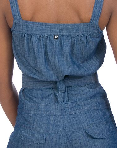 APPLE BOTTOMS CHAMBRAY ROMPER  