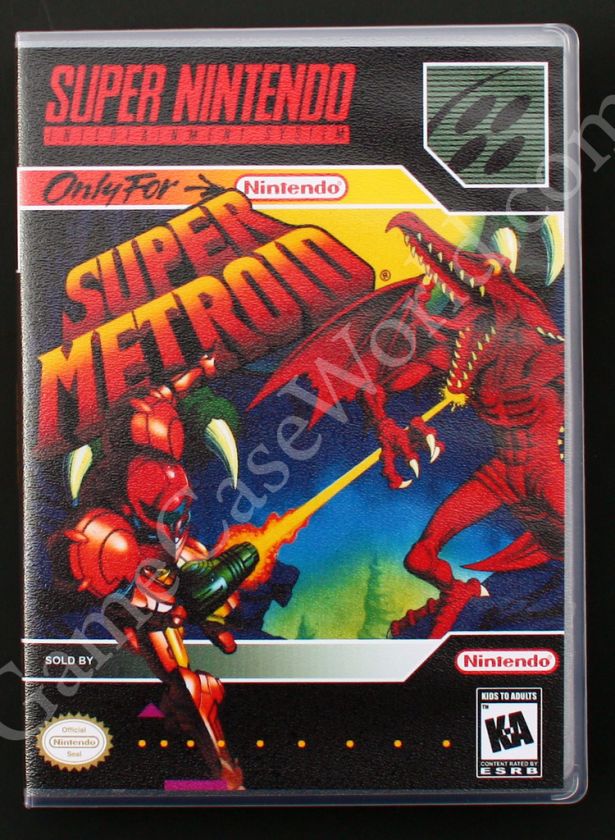 Super Metroid Nintendo SNES Custom Collectors Game Case Only *NO GAME*