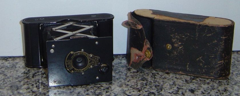   1913 Folding Camera W/Case Eastman Kodak Rochester New York  