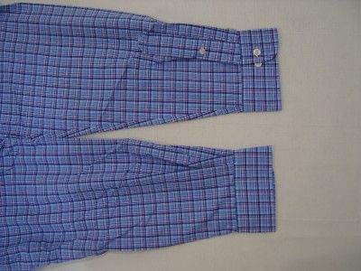 Polo Ralph Lauren Mens Dress Shirt 17.5 34/35 XL Button Up 2 Ply Blue 