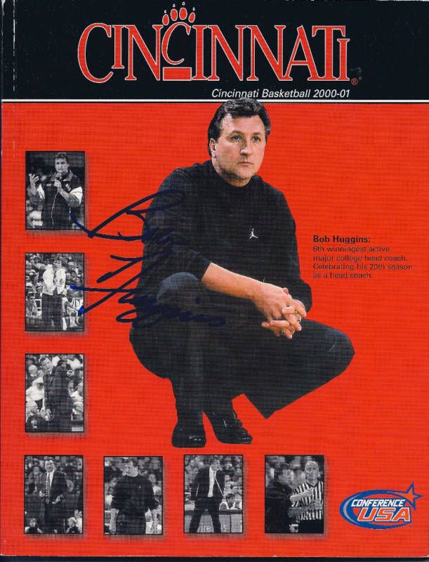 AUTOGRAPHED BOB HUGGINS 2000 2001 CINCINNATI MAGAZINE  