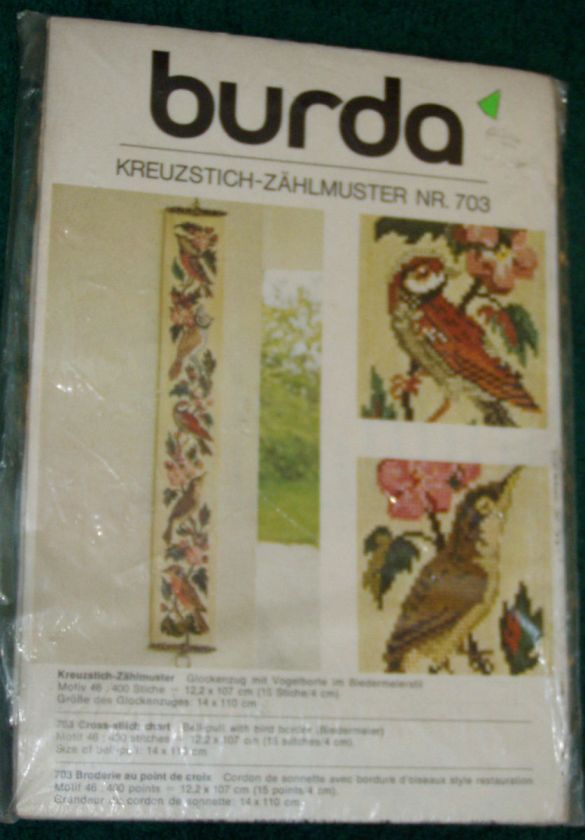   BURDA NEEDLEWORK EMBROIDERY FABRIC TRANSFERS   MULTILINGUAL  