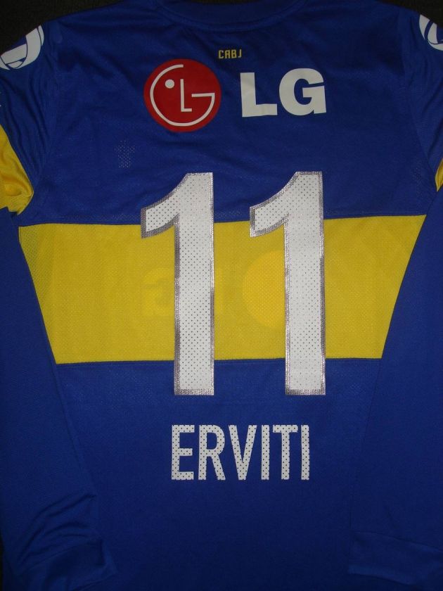 BOCA JUNIORS 2011 ERVITI MATCH WORN SHIRT L/S  