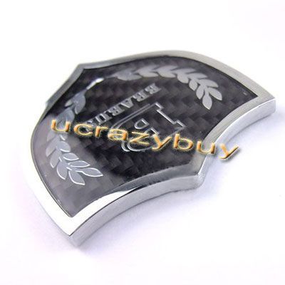 New 3D Carbon Fiber Benz Auto Car Decal Emblem BRABUS Badge 3M Sticker 