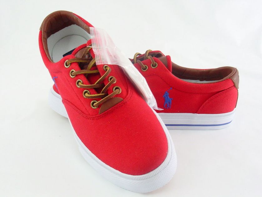 POLO RALPH LAUREN VAUGHN RL2000 CANVAS/LEATHER RED  