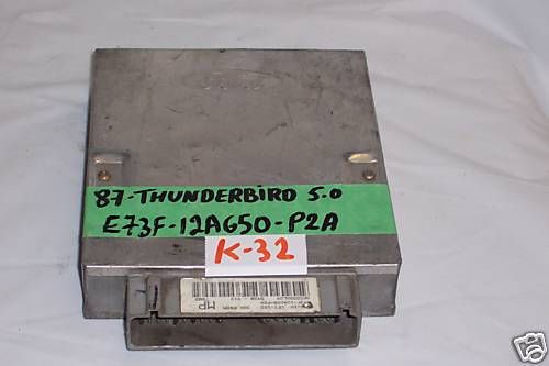 1987 FORD THUNDERBIRD 5.0 L ECU E73F 12A650 P2A  