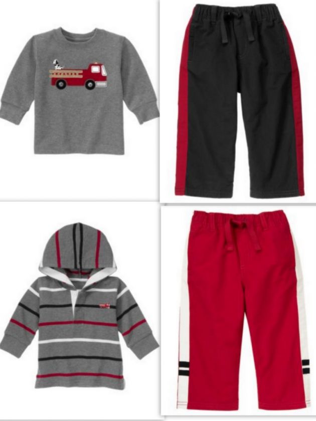 NWT Gymboree FIRE TRUCK CHIEF Pants Shirt Hoodie 4T 5T  