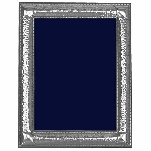 STERLING SILVER 925° PHOTO FRAME BLUE VELVET BACK 9Χ13  