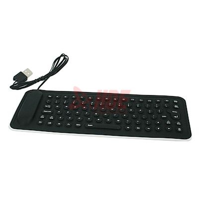 Mini USB Portable Waterproof Roll Up Silicone Keyboard for Tablets 