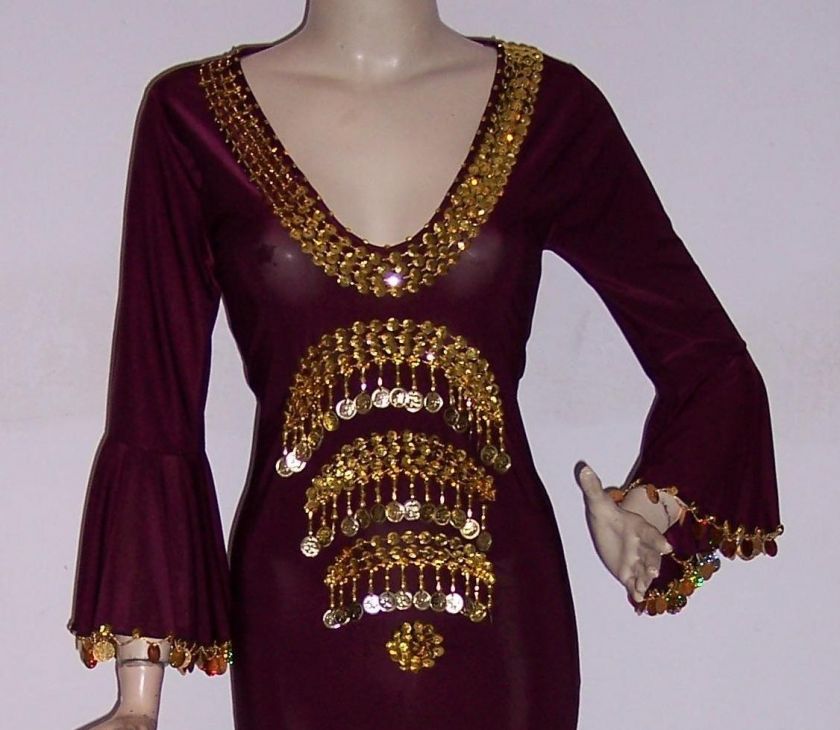 Egyptian Belly Dance Baladi/Saidi Galabeya Dress Costume  