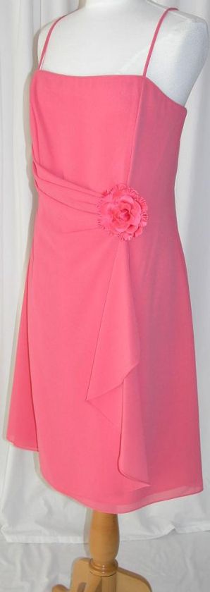   Prom Party Evening Dress Knee Length Size XL Or 14 Coral Color