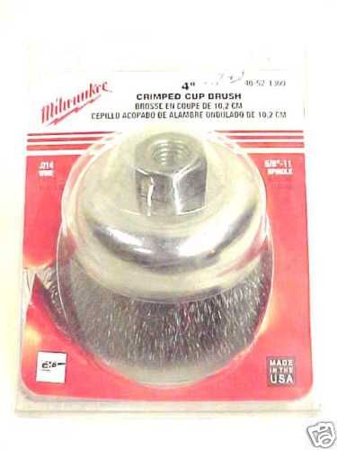 NEW MILWAUKEE ANGLE GRINDER 4 CRIMPED CUP WIRE BRUSH  