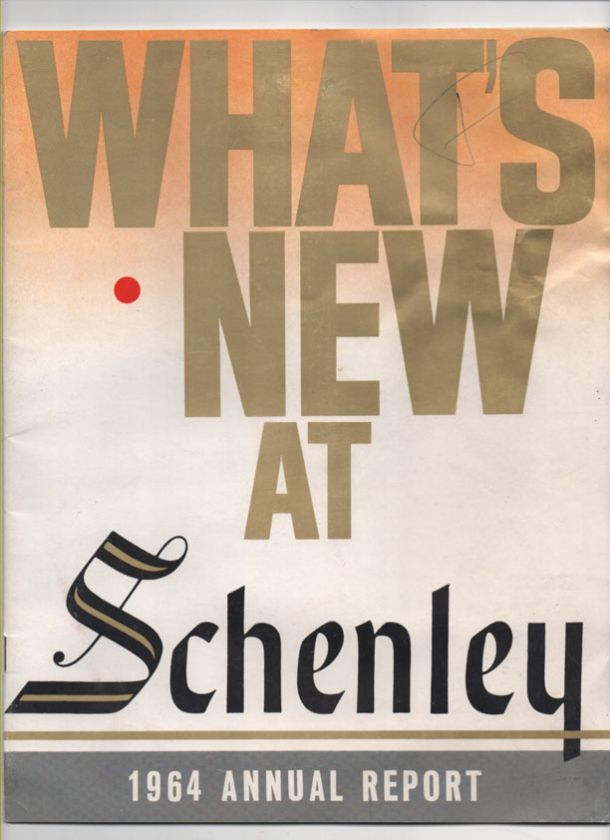 SCHENLEY Distillery 1964 1st Negro Officer Liquor Co.  