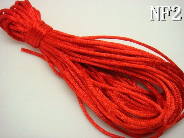   NYLON satin RATTAIL Necklace Bead Thread Cord 2mm Thick NF1  