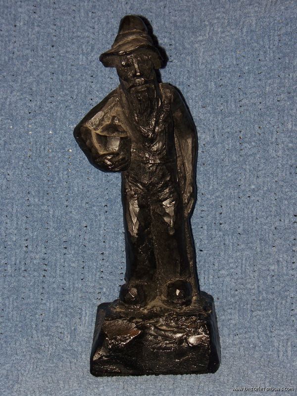   coal sculpture figurine HILLBILLY moonshine miner (B 7)  