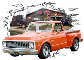 You are bidding on 1 1971 Orange Chevy Pickup Truck Custom Hot Rod 