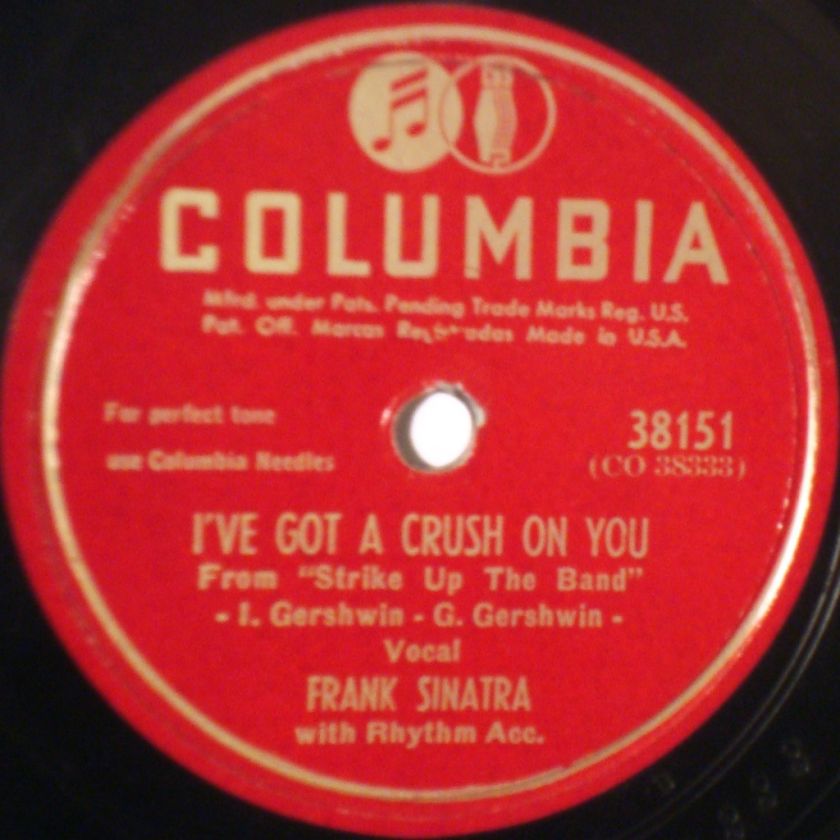 FRANK SINATRA Ive Got A Crush On You COLUMBIA 78~38151  