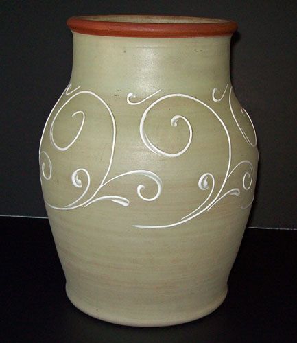 DENBY STONEWARE England Large 10 Vintage VASE Planter FERNDALE 