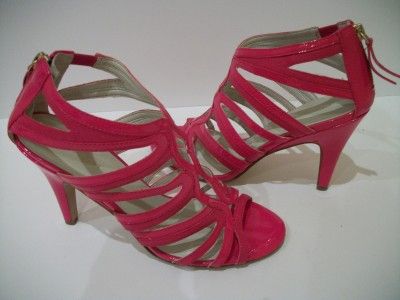   Nine West Elaine Dark Pink Strappy Gladiator Sandals Heels US 7 EU 38