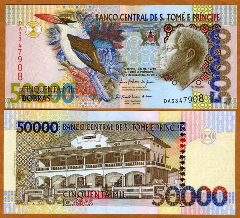 St Thomas & Prince, 50,000 (50000) Dobras, 2010, P 68 New UNC  