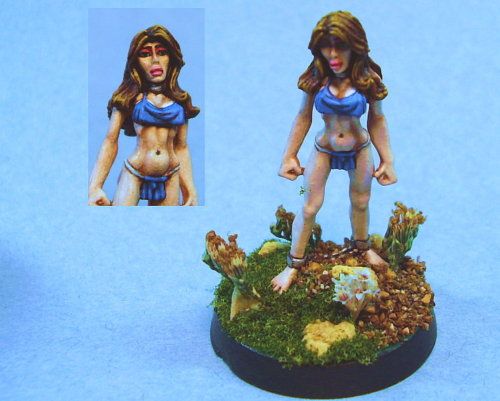 Ral Partha painted miniature cute Slave Girl  