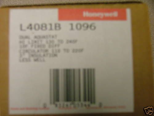 HONEYWELL L4081B1096 DUAL AQUASTAT  