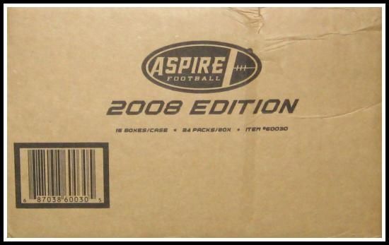 2008 Sage Aspire Football Hobby 16 Box Case  