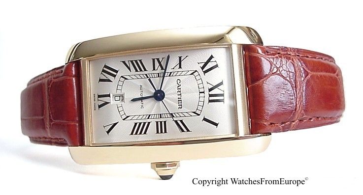 NEW Gents CARTIER Tank Americaine Extra Large XL 18k Yellow Gold 