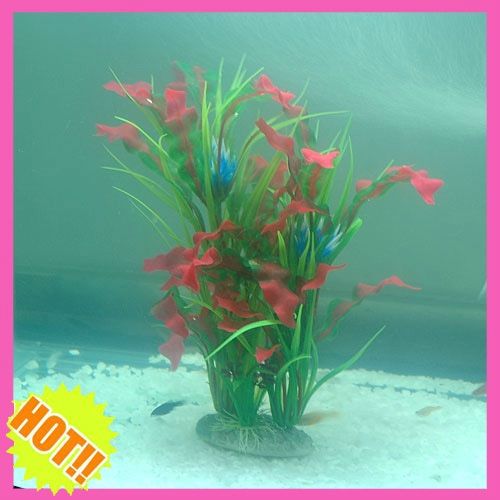 9pcs Aquarium Plastic Plants Tree Ornament Decoration  