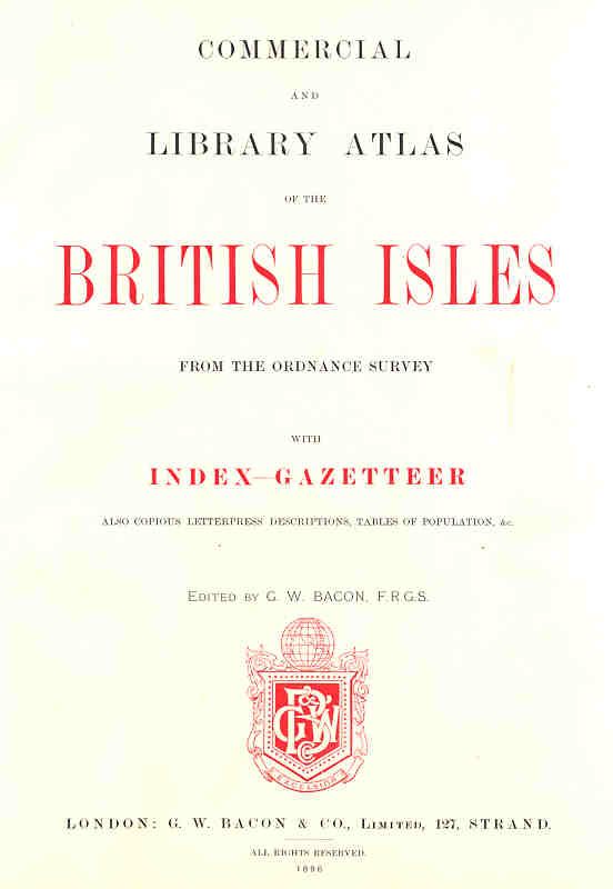 PROVENANCE  COMMERCIAL AND LIBRARY ATLAS OF THE BRITISH ISLES