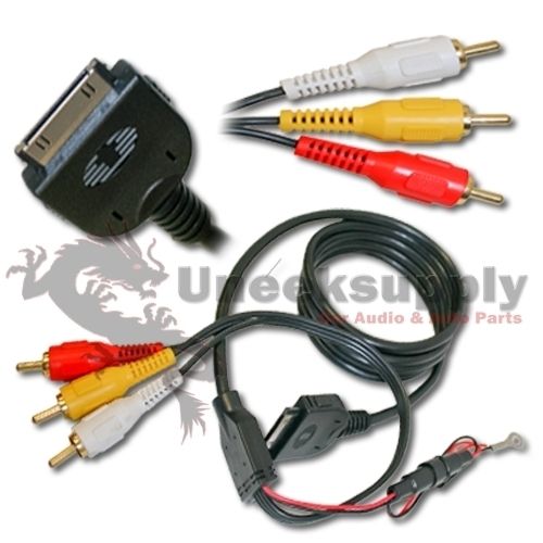 Eclipse Clarion Pioneer aux input cable iPod Video A12  