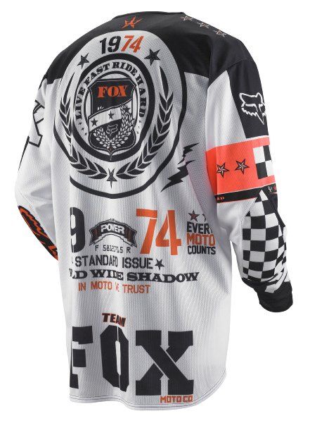 NEW FOX YOUTH 360 COVERT JERSEY WHITE/BLACK XL  