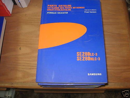 Samsung SE280LC 3 SE280NLC 3 Excavator Parts Catalog  