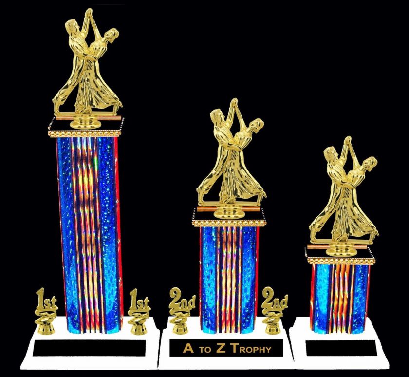 BALLROOM DANCING TROPHIES 1st 3rd DANCE COUPLE AWARDS  