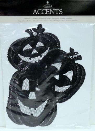 HERITAGE LACE Bats Window HALLOWEEN Scrapbook 4HWBB  