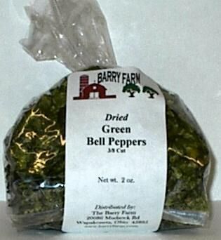 Green Bell Peppers, Dried, 2 oz. FNP2108  